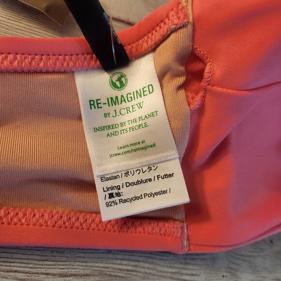 J. Crew Strappy Twist Bikini Top in Tea Rose Size 2X NWT - Picture 6 of 8